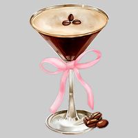 Espresso Martini Bow Graphic Tie-Dye T-Shirt