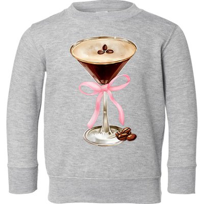 Espresso Martini Bow Graphic Toddler Sweatshirt