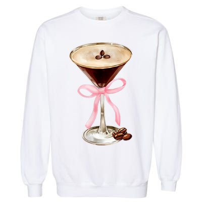 Espresso Martini Bow Graphic Garment-Dyed Sweatshirt