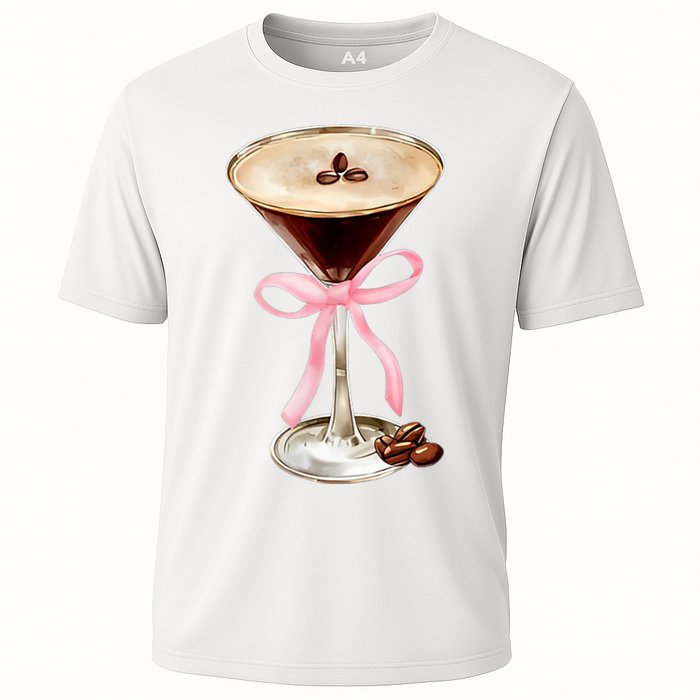 Espresso Martini Bow Graphic Cooling Performance Crew T-Shirt