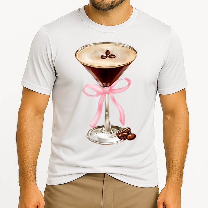 Espresso Martini Bow Graphic Cooling Performance Crew T-Shirt