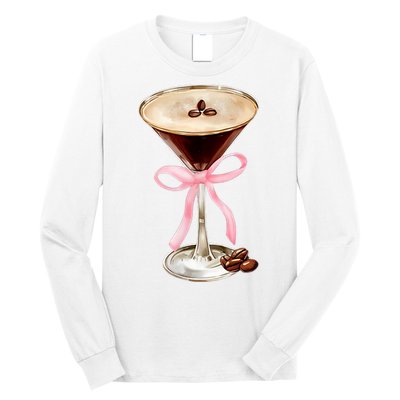 Espresso Martini Bow Graphic Long Sleeve Shirt