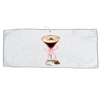Espresso Martini Bow Graphic Large Microfiber Waffle Golf Towel