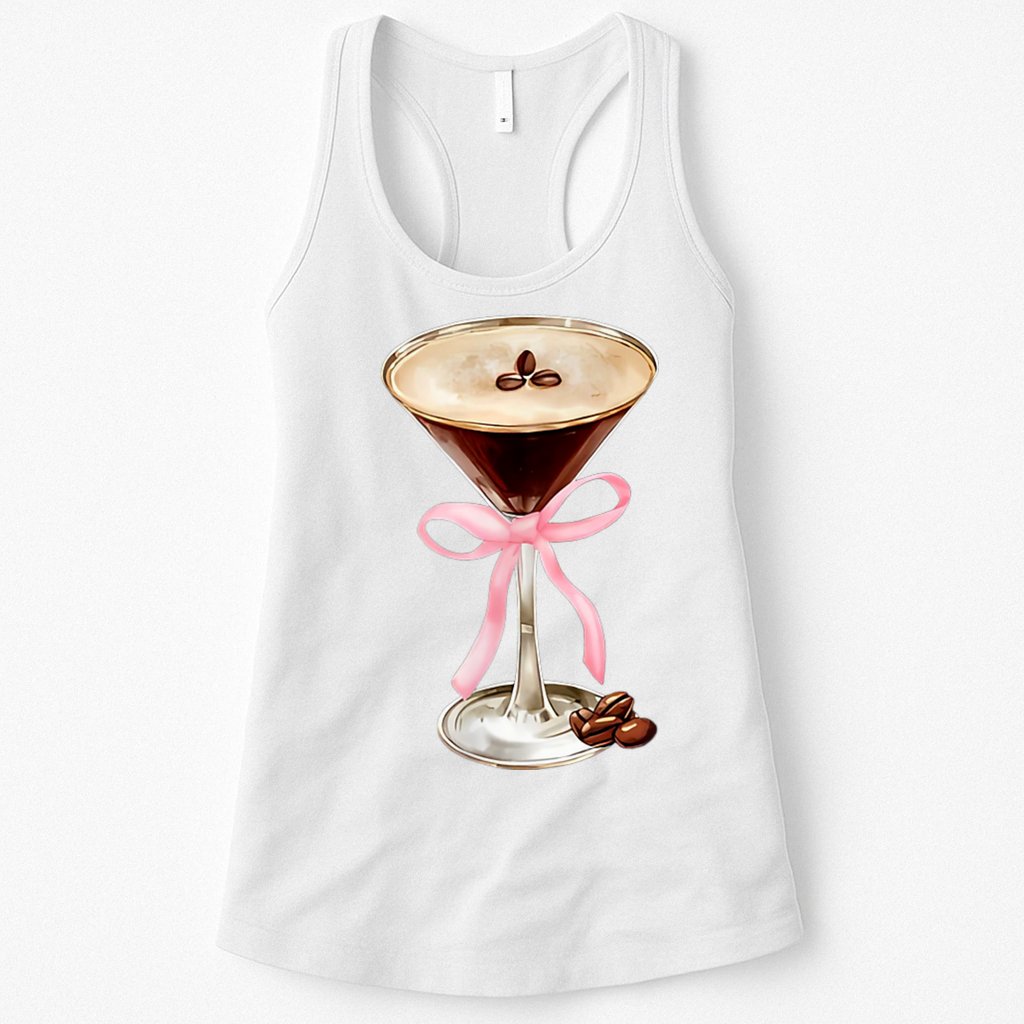 Espresso Martini Bow Graphic Womens Tank Top