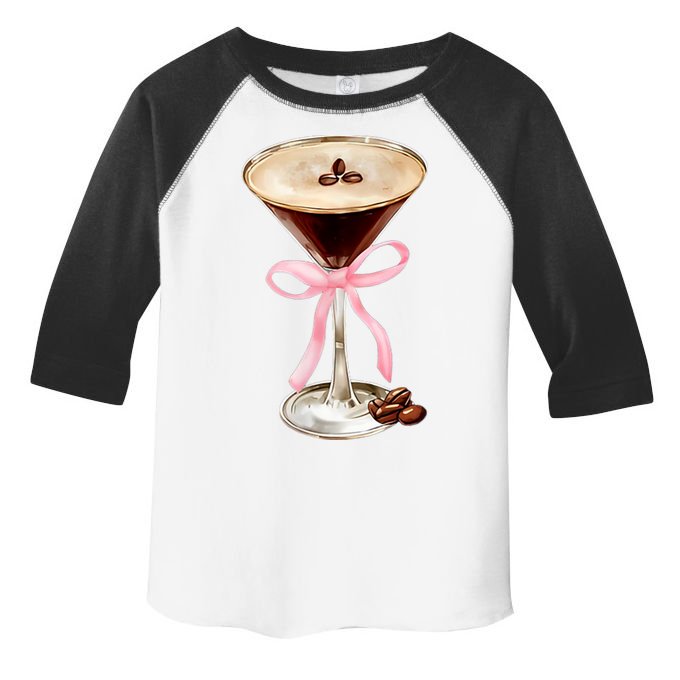 Espresso Martini Bow Graphic Toddler Fine Jersey T-Shirt