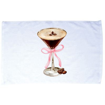 Espresso Martini Bow Graphic Microfiber Hand Towel