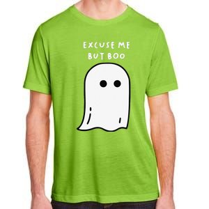 Excuse Me But Boo Cute Ghost Halloween Funny Spooky Season Funny Adult ChromaSoft Performance T-Shirt