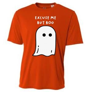 Excuse Me But Boo Cute Ghost Halloween Funny Spooky Season Funny Cooling Performance Crew T-Shirt