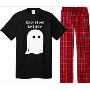 Excuse Me But Boo Cute Ghost Halloween Funny Spooky Season Funny Pajama Set