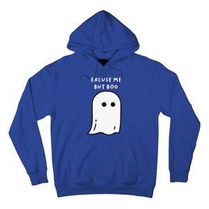 Excuse Me But Boo Cute Ghost Halloween Funny Spooky Season Funny Hoodie