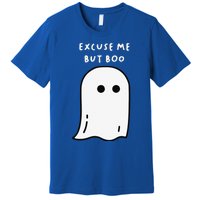 Excuse Me But Boo Cute Ghost Halloween Funny Spooky Season Funny Premium T-Shirt