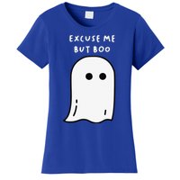 Excuse Me But Boo Cute Ghost Halloween Funny Spooky Season Funny Women's T-Shirt