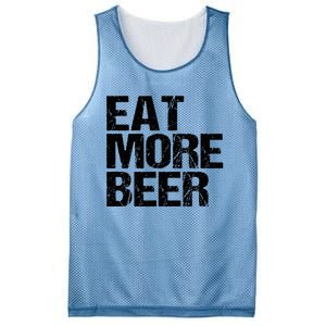 Eat More Beer |Funny Drinking Alcoholic Humor Pun Tee Mesh Reversible Basketball Jersey Tank