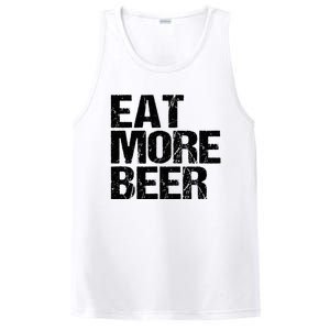 Eat More Beer |Funny Drinking Alcoholic Humor Pun Tee PosiCharge Competitor Tank