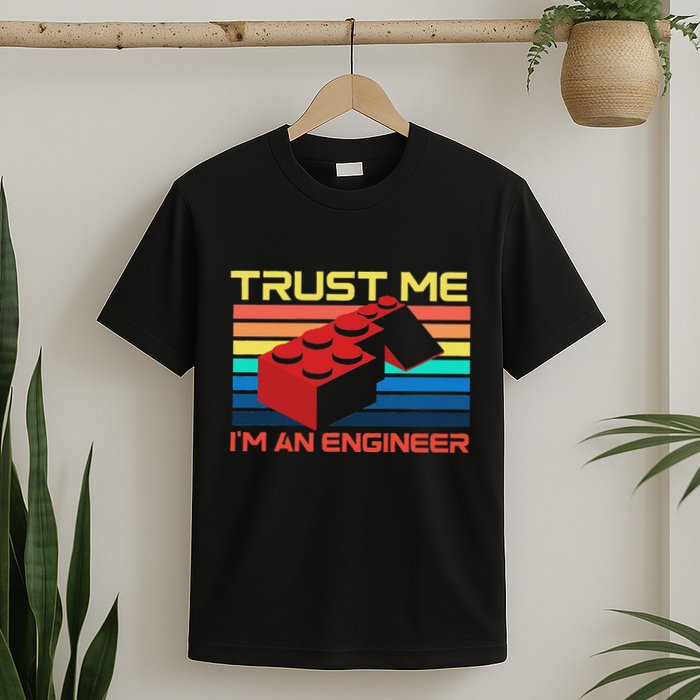 Engineer Master Builder Building Blocks Bricks Bricklayer T-Shirt