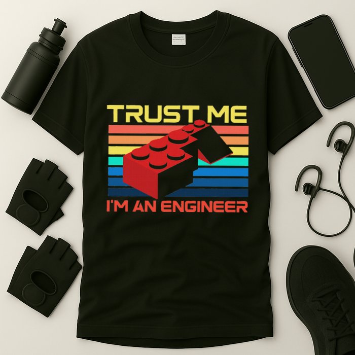 Engineer Master Builder Building Blocks Bricks Bricklayer T-Shirt