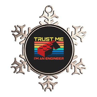 Engineer Master Builder Building Blocks Bricks Bricklayer Metallic Star Ornament