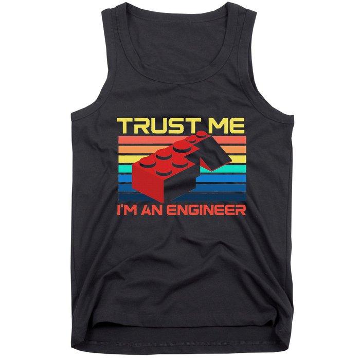 Engineer Master Builder Building Blocks Bricks Bricklayer Tank Top