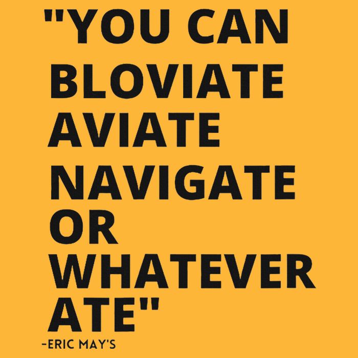 Eric Mays Bloviate Navigate Aviate Or Whatever Ate Sustainable Knit Beanie