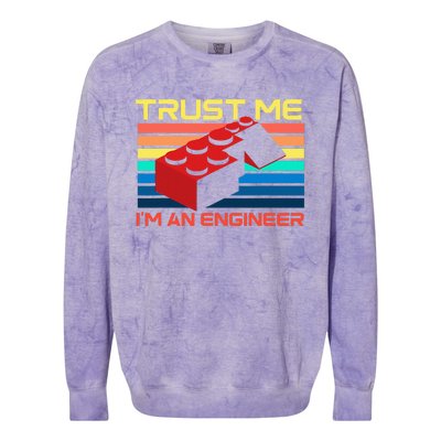 Engineer Master Builder Building Blocks Bricks Bricklayer Colorblast Crewneck Sweatshirt