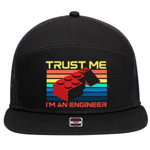 Engineer Master Builder Building Blocks Bricks Bricklayer 7 Panel Mesh Trucker Snapback Hat