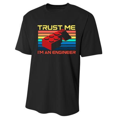 Engineer Master Builder Building Blocks Bricks Bricklayer Performance Sprint T-Shirt