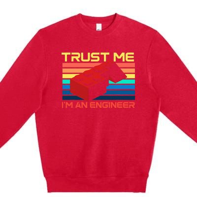 Engineer Master Builder Building Blocks Bricks Bricklayer Premium Crewneck Sweatshirt