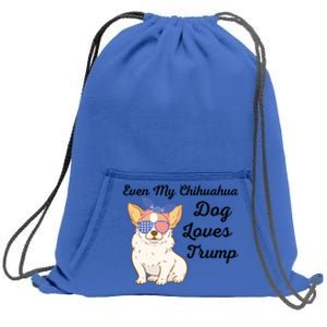 Even My Bulldog Dog Loves Trump The Felon 2024 Us Election Funny Gift Sweatshirt Cinch Pack Bag