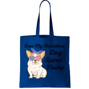 Even My Bulldog Dog Loves Trump The Felon 2024 Us Election Funny Gift Tote Bag