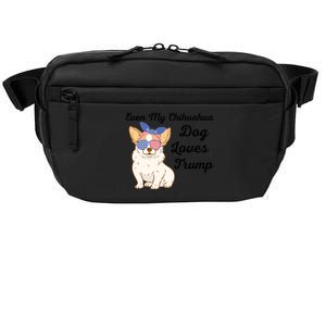 Even My Bulldog Dog Loves Trump The Felon 2024 Us Election Funny Gift Crossbody Pack