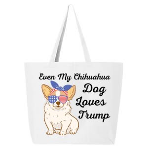 Even My Bulldog Dog Loves Trump The Felon 2024 Us Election Funny Gift 25L Jumbo Tote