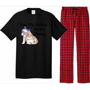 Even My Bulldog Dog Loves Trump The Felon 2024 Us Election Cute Gift Pajama Set