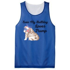 Even My Bulldog Dog Loves Trump The Felon 2024 Us Election Cute Gift Mesh Reversible Basketball Jersey Tank