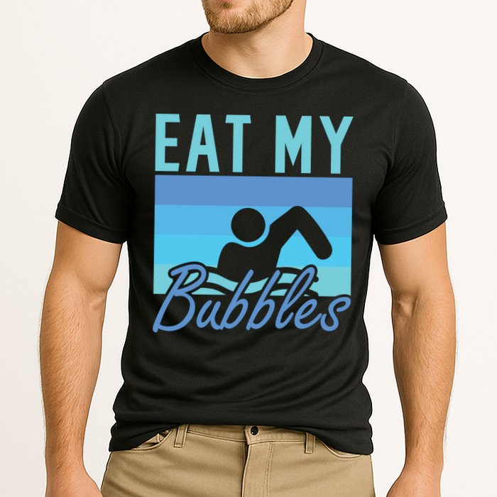 Eat My Bubbles Swim Swimmer Cooling Performance Crew T-Shirt