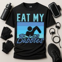 Eat My Bubbles Swim Swimmer Cooling Performance Crew T-Shirt