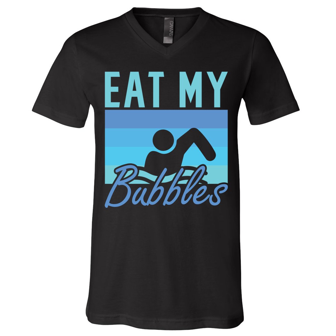 Eat My Bubbles Swim Swimmer V-Neck T-Shirt