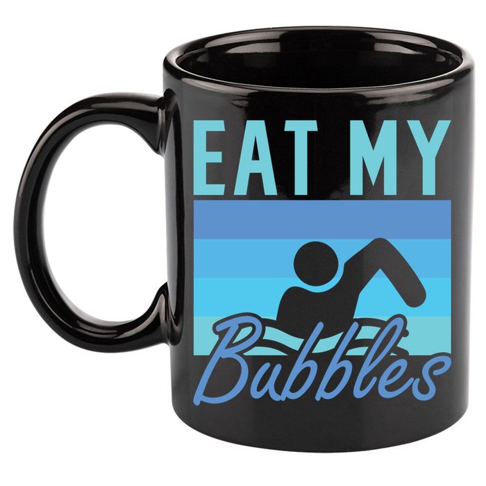 Eat My Bubbles Swim Swimmer 11oz C Handle Ceramic Mug
