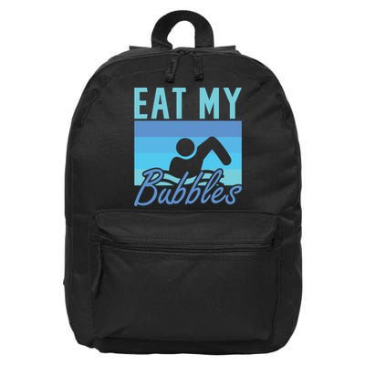 Eat My Bubbles Swim Swimmer 16 in Basic Backpack