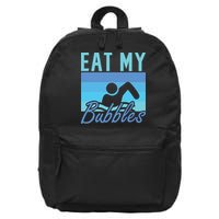 Eat My Bubbles Swim Swimmer 16 in Basic Backpack