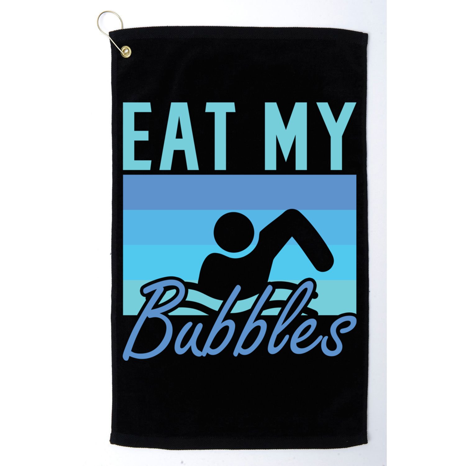 Eat My Bubbles Swim Swimmer Golf Towel