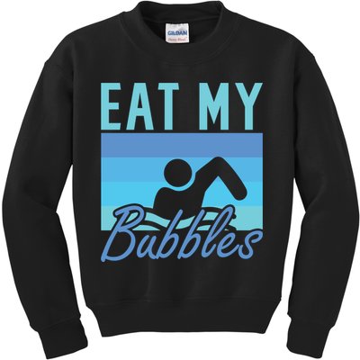 Eat My Bubbles Swim Swimmer Kids Sweatshirt