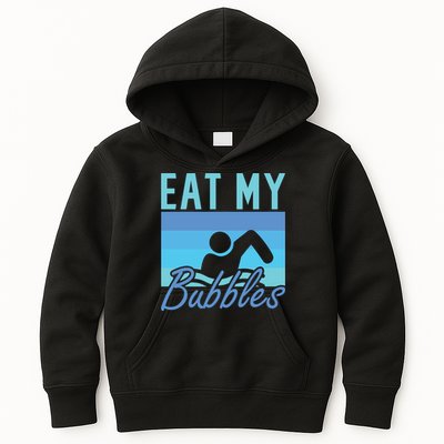 Eat My Bubbles Swim Swimmer Kids Hoodie