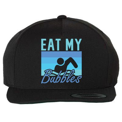 Eat My Bubbles Swim Swimmer Wool Snapback Cap