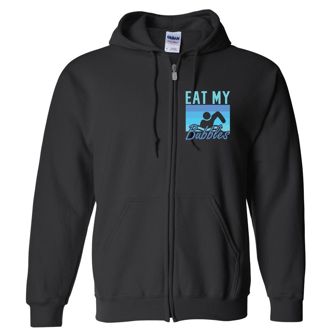 Eat My Bubbles Swim Swimmer Full Zip Hoodie
