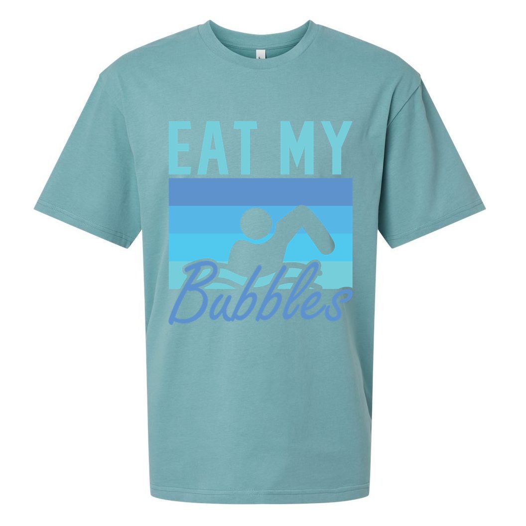 Eat My Bubbles Swim Swimmer Sueded Cloud Jersey T-Shirt