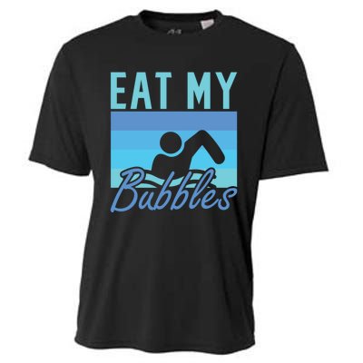 Eat My Bubbles Swim Swimmer Cooling Performance Crew T-Shirt