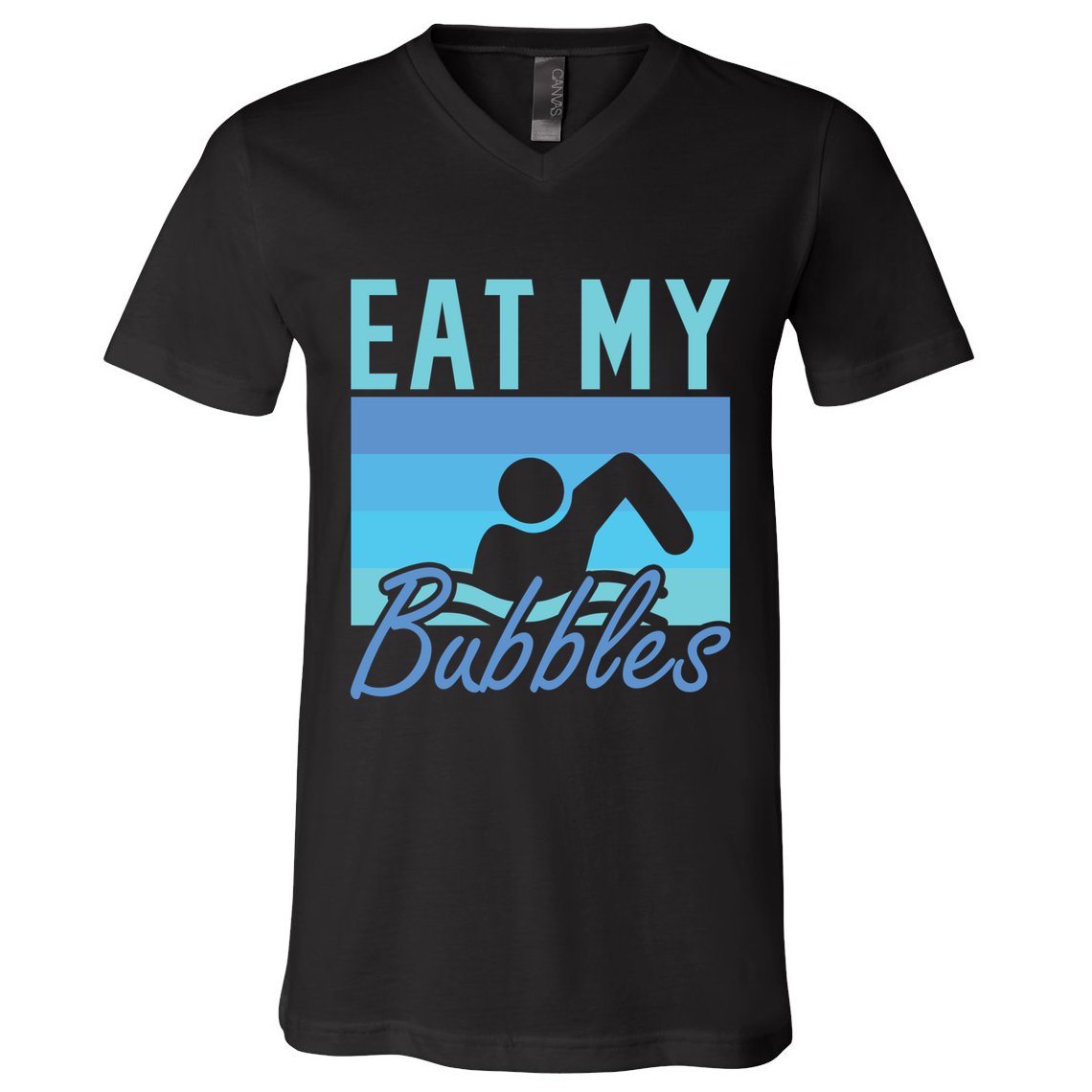 Eat My Bubbles Swim Swimmer V-Neck T-Shirt