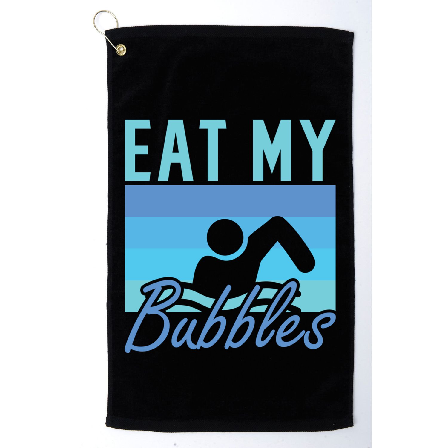 Eat My Bubbles Swim Swimmer Golf Towel