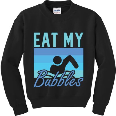 Eat My Bubbles Swim Swimmer Kids Sweatshirt