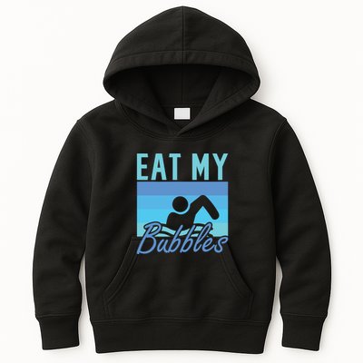 Eat My Bubbles Swim Swimmer Kids Hoodie